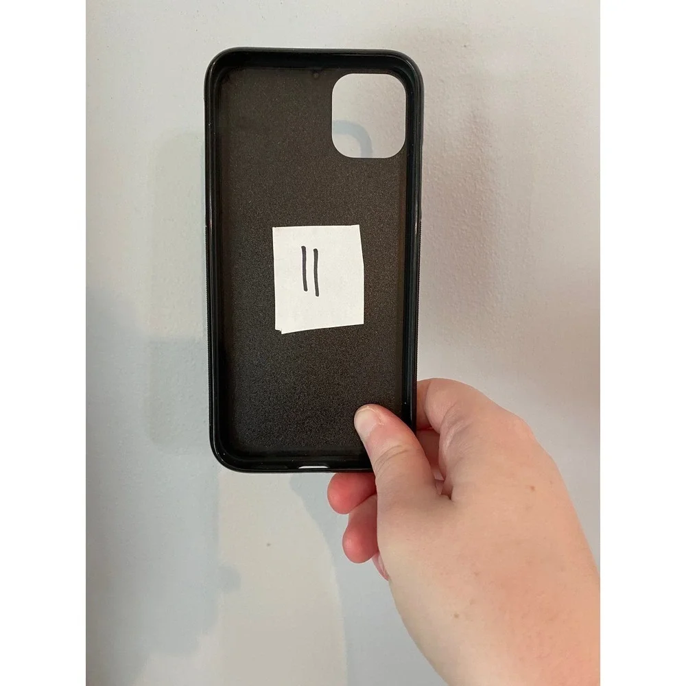 Phone Case iPhone 11 White‎ Blue Pink Floral Cottagecore Textured Grip Slim